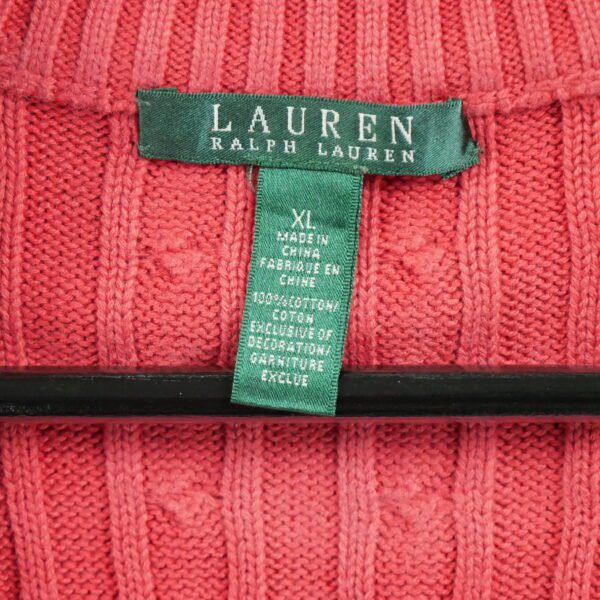 Gilet femme manches longues corail Polo Ralph Lauren Col Montant