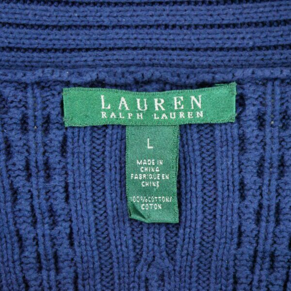 Gilet femme manches longues marine Polo Ralph Lauren Col Harrington