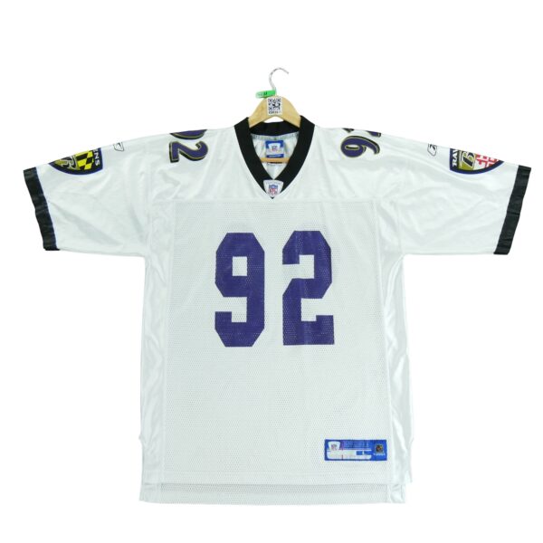 Maillot manches courtes homme blanc Reebok Equipe Baltimore Ravens QWE0611