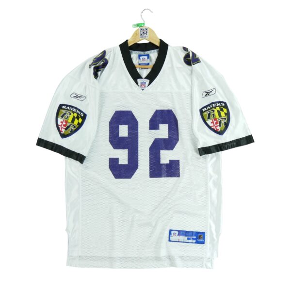 Maillot manches courtes homme blanc Reebok Equipe Baltimore Ravens QWE0611