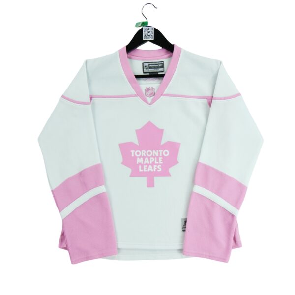 Maillot manches longues femme blanc NHL Equipe Toronto Maple Leafs QWE0219