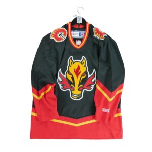 Maillot manches longues homme noir CCM Equipe Calgary Flames QWE3383