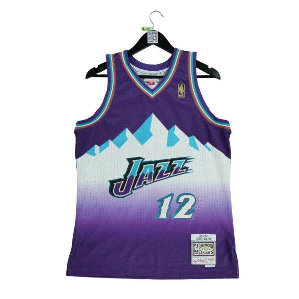 Maillot sans manches homme violet Mitchell and Ness Equipe Utah Jazz QWE0130