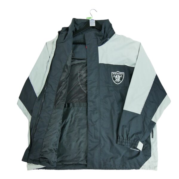 Parka homme manches longues noir NFL Col Montant Equipe Oakland Raiders