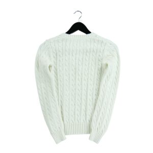 Pull femme manches longues blanc Tommy Hilfiger Col V