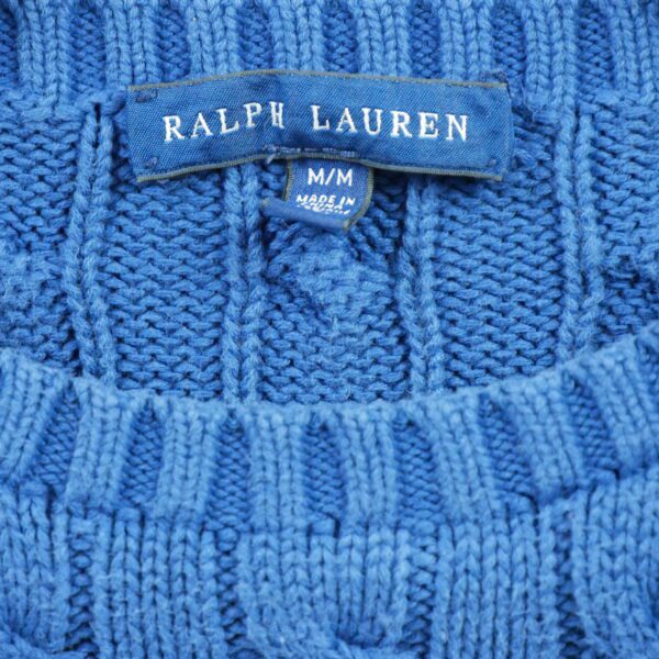 Pull femme manches longues bleu Polo Ralph Lauren Col Rond