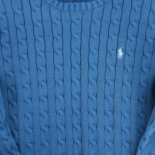 Pull femme manches longues bleu Polo Ralph Lauren Col Rond