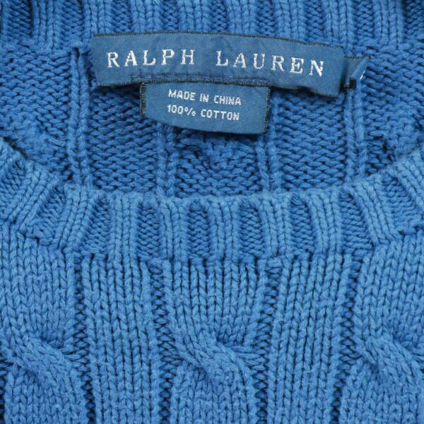 Pull femme manches longues bleu Polo Ralph Lauren Col Rond