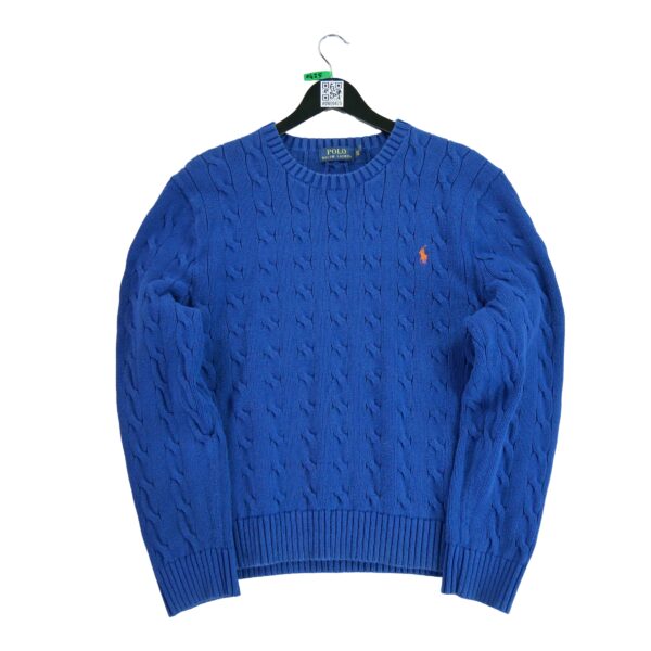 Pull femme manches longues bleu Polo Ralph Lauren Col Rond