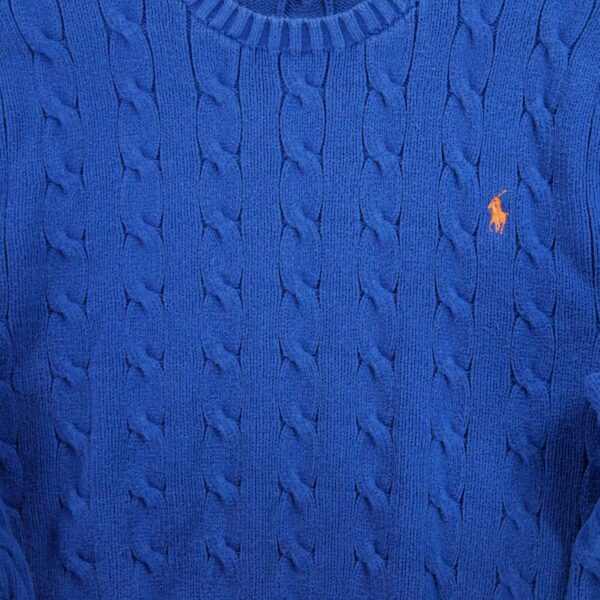 Pull femme manches longues bleu Polo Ralph Lauren Col Rond