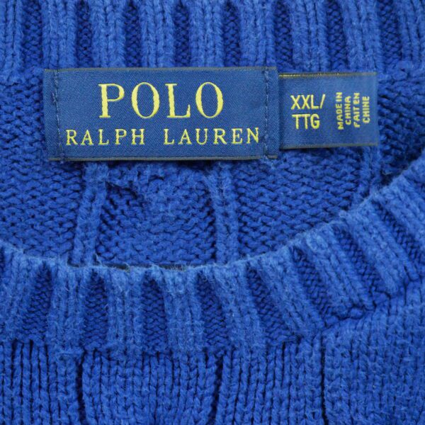 Pull femme manches longues bleu Polo Ralph Lauren Col Rond