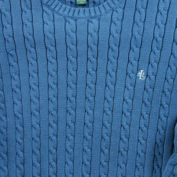 Pull femme manches longues bleu Polo Ralph Lauren Col Rond
