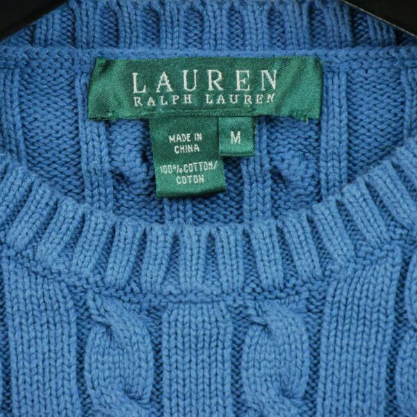 Pull femme manches longues bleu Polo Ralph Lauren Col Rond