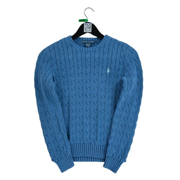 Pull femme manches longues bleu Polo Ralph Lauren Col Rond