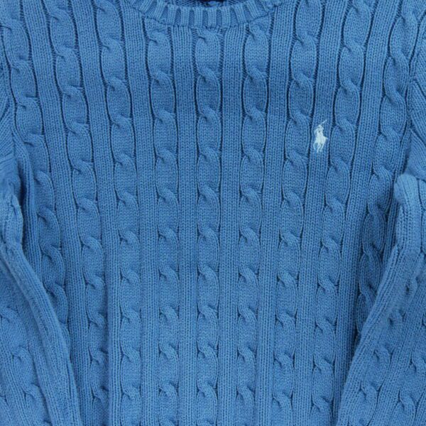 Pull femme manches longues bleu Polo Ralph Lauren Col Rond