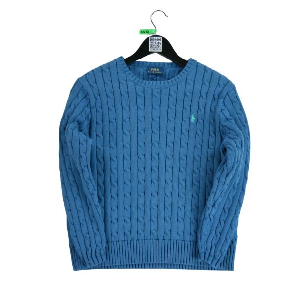 Pull femme manches longues bleu Polo Ralph Lauren Col Rond