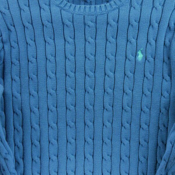 Pull femme manches longues bleu Polo Ralph Lauren Col Rond