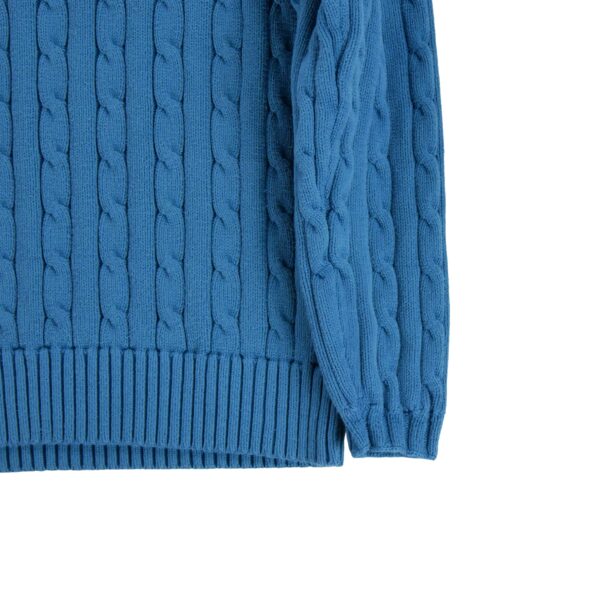 Pull femme manches longues bleu Polo Ralph Lauren Col Rond