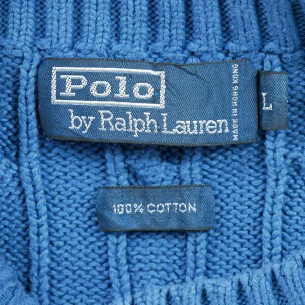 Pull femme manches longues bleu Polo Ralph Lauren Col Rond QWE0417