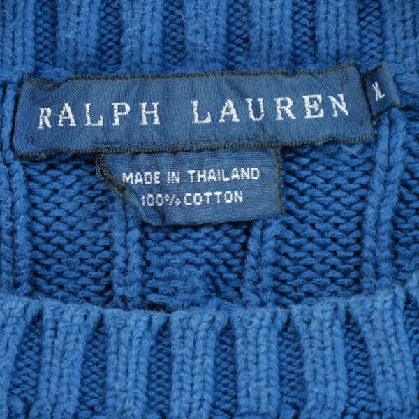 Pull femme manches longues bleu Polo Ralph Lauren Col Rond QWE3741