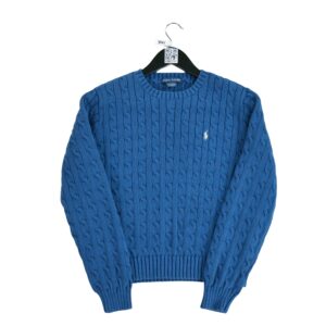 Pull femme manches longues bleu Polo Ralph Lauren Col Rond QWE3741