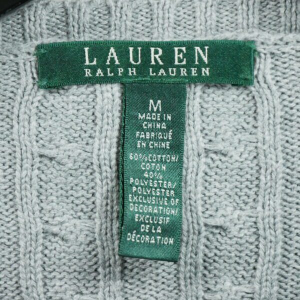 Pull femme manches longues gris Polo Ralph Lauren Col V