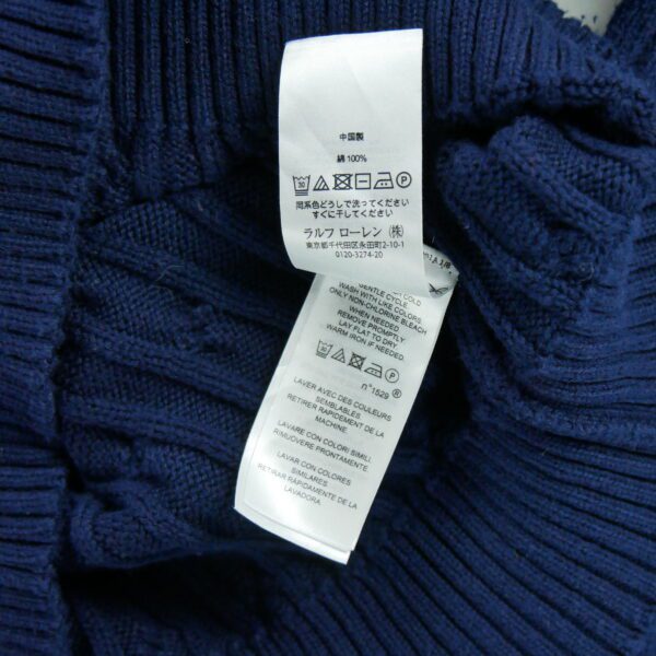 Pull femme manches longues marine Polo Ralph Lauren Col Rond