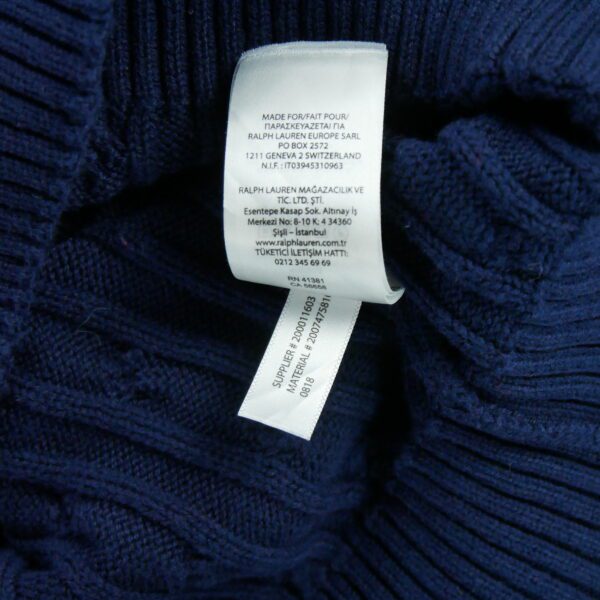 Pull femme manches longues marine Polo Ralph Lauren Col Rond