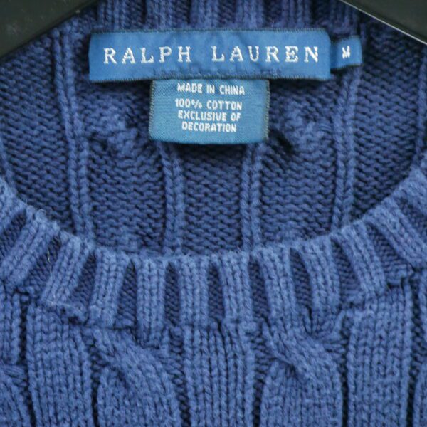 Pull femme manches longues marine Polo Ralph Lauren Col Rond