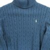Pull femme manches longues marine Polo Ralph Lauren Col Roule
