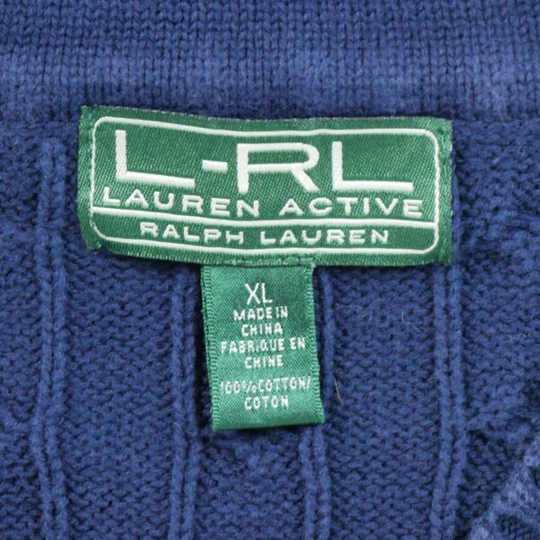 Pull femme manches longues marine Polo Ralph Lauren Col V
