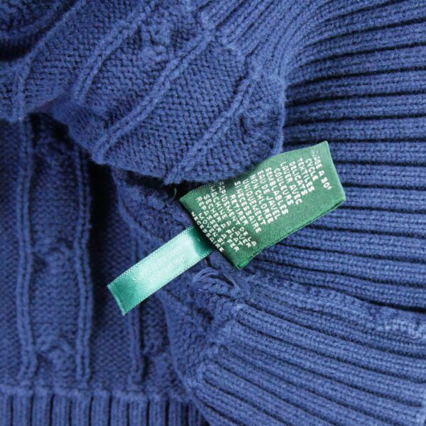Pull femme manches longues marine Polo Ralph Lauren Col V