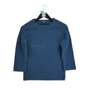Pull femme manches longues marine Tommy Hilfiger Col Rond QWE0592