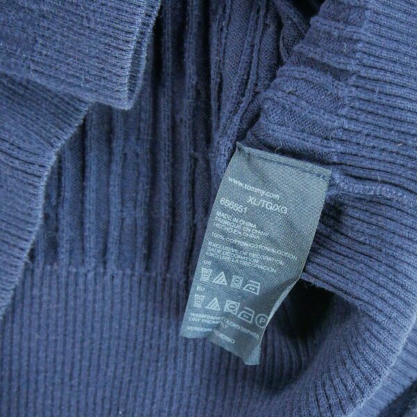 Pull femme manches longues marine Tommy Hilfiger Col V