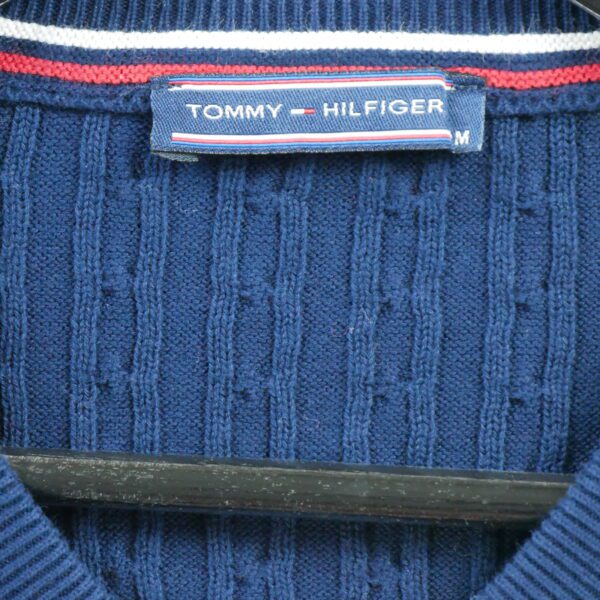 Pull femme manches longues marine Tommy Hilfiger Col V