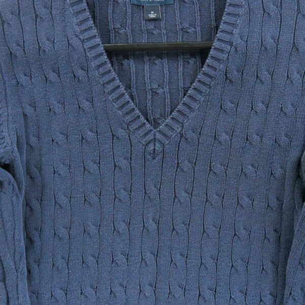 Pull femme manches longues marine Tommy Hilfiger Col V