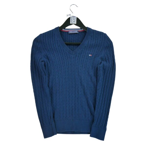 Pull femme manches longues marine Tommy Hilfiger Col V