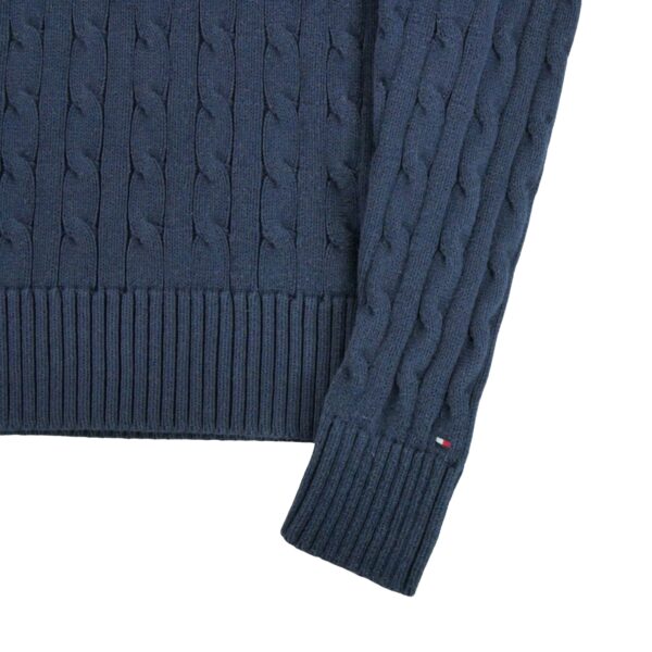 Pull femme manches longues marine Tommy Hilfiger Col V