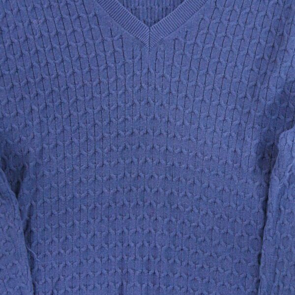 Pull femme manches longues marine Tommy Hilfiger Col V QWE0245