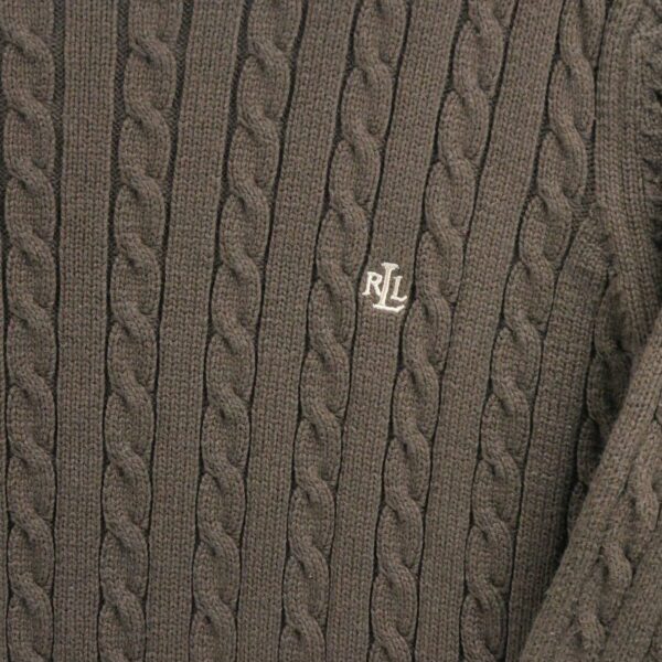 Pull femme manches longues marron Polo Ralph Lauren Col Rond