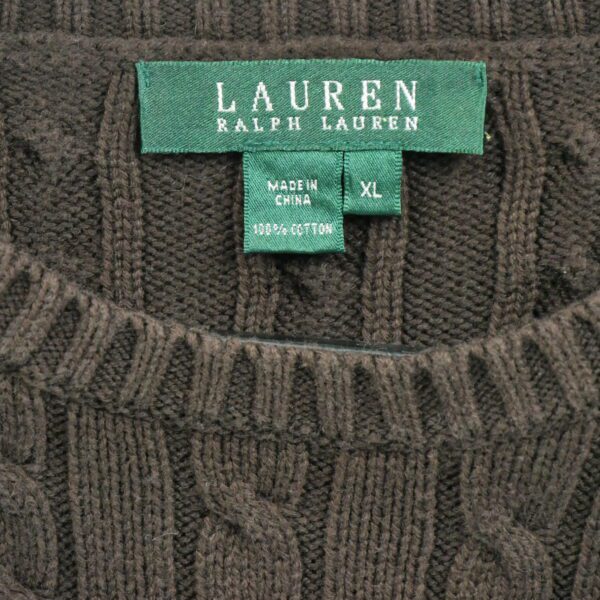 Pull femme manches longues marron Polo Ralph Lauren Col Rond