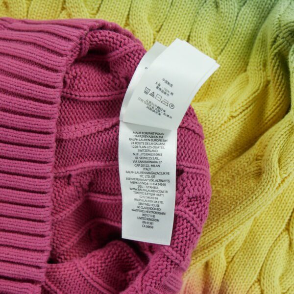 Pull femme manches longues multicolore Polo Ralph Lauren Col Rond