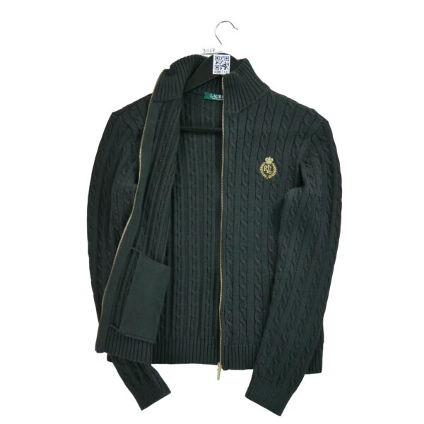 Pull femme manches longues noir Polo Ralph Lauren Col Montant