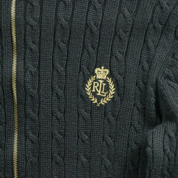 Pull femme manches longues noir Polo Ralph Lauren Col Montant