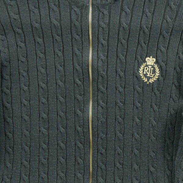 Pull femme manches longues noir Polo Ralph Lauren Col Montant
