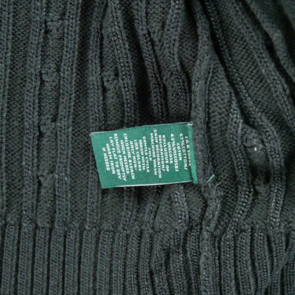 Pull femme manches longues noir Polo Ralph Lauren Col Montant