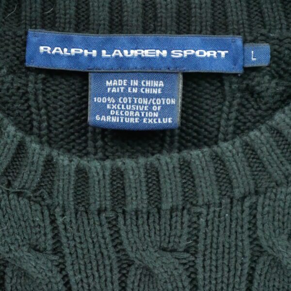 Pull femme manches longues noir Polo Ralph Lauren Col Rond QWE3680