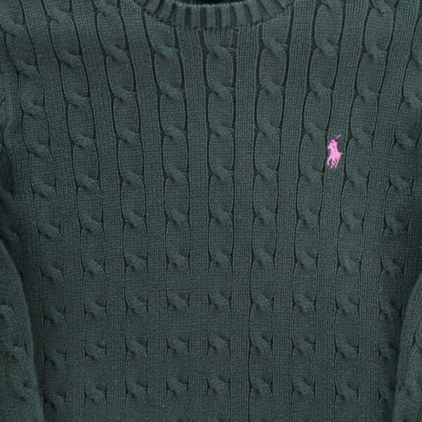Pull femme manches longues noir Polo Ralph Lauren Col Rond QWE3680