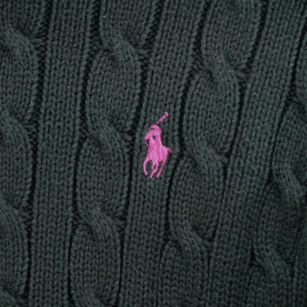 Pull femme manches longues noir Polo Ralph Lauren Col Roule QWE0616
