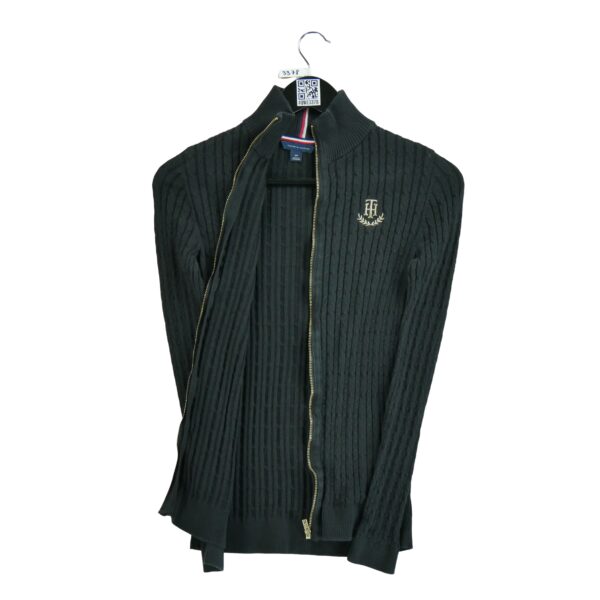 Pull femme manches longues noir Tommy Hilfiger Col Montant QWE3378